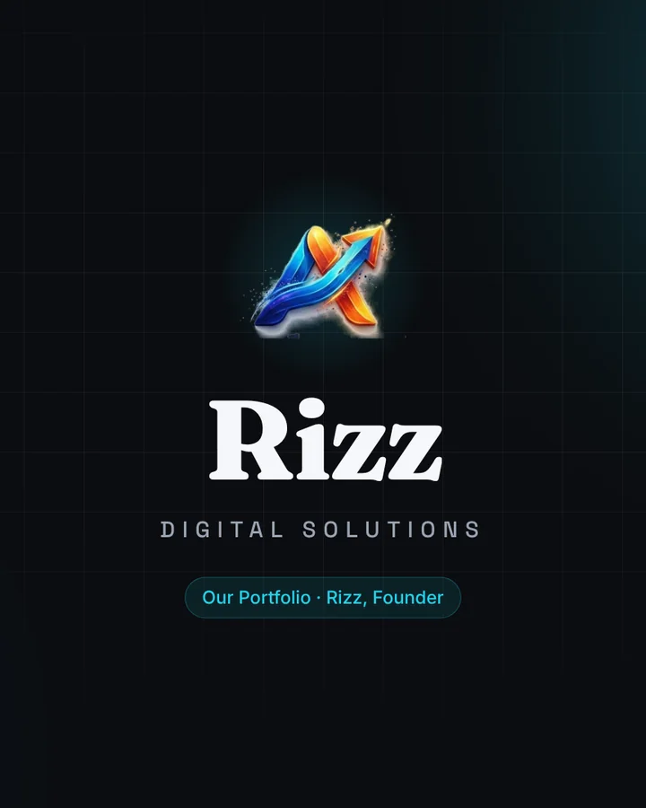 Opening frame of the Rizz Digital Solutions portfolio video